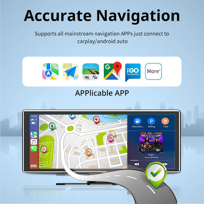 11.26 Inch IPS Carplay & Android Auto Car Radio Multimedia WIFI Video Player Compatible with Apple and Android Devices