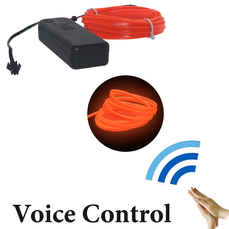 Led Cold Light Strip Interior Ambient Lighting Car Center Console Decorative Light Strip Atmosphere Light Cigarette Lighter USB