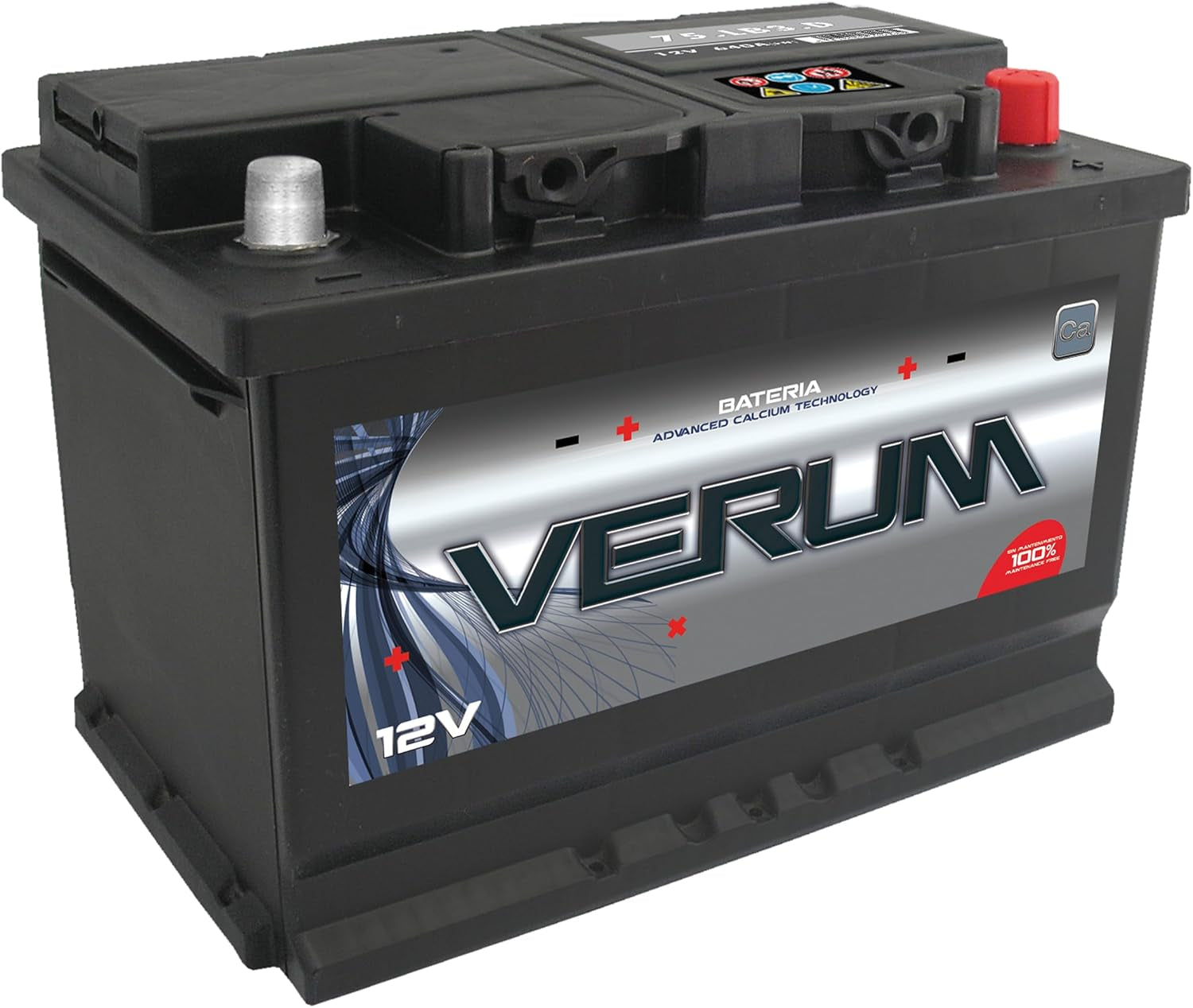 Batería De Coche 74 Ah 680 Amp. 24 Meses De Garantía. Máxima Potencia Arranque. Fabricante Lider Europeo.