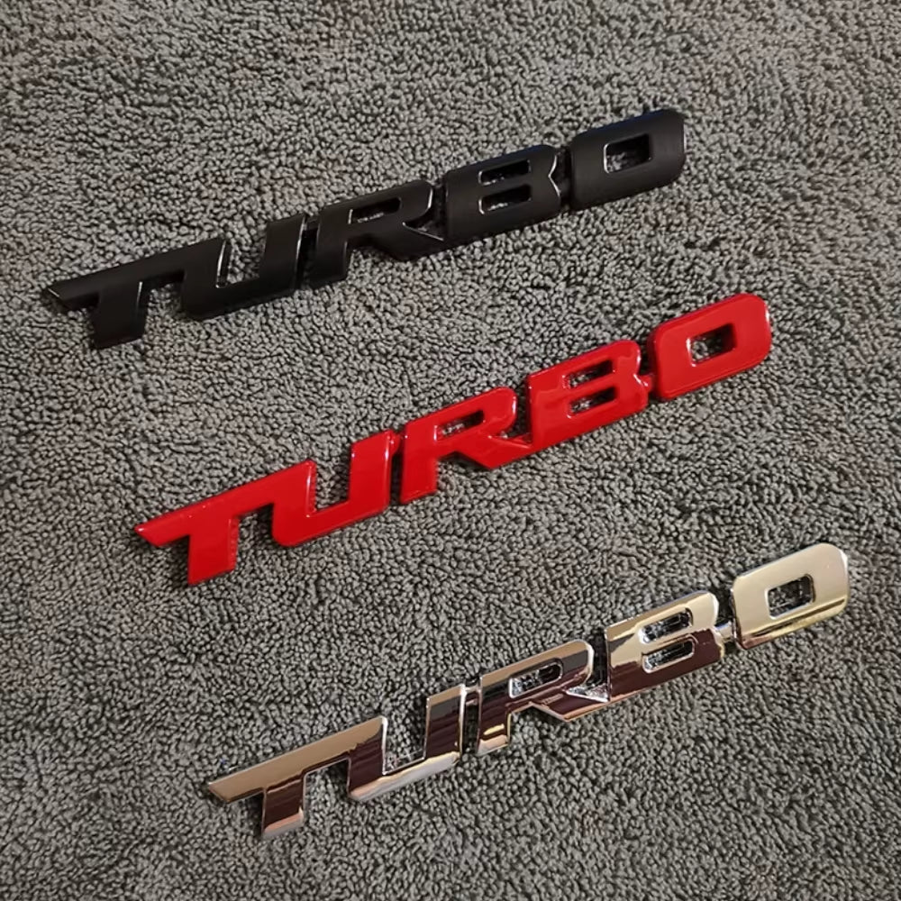 3D Metal Stickers Automotive Turbo Charging Stickers