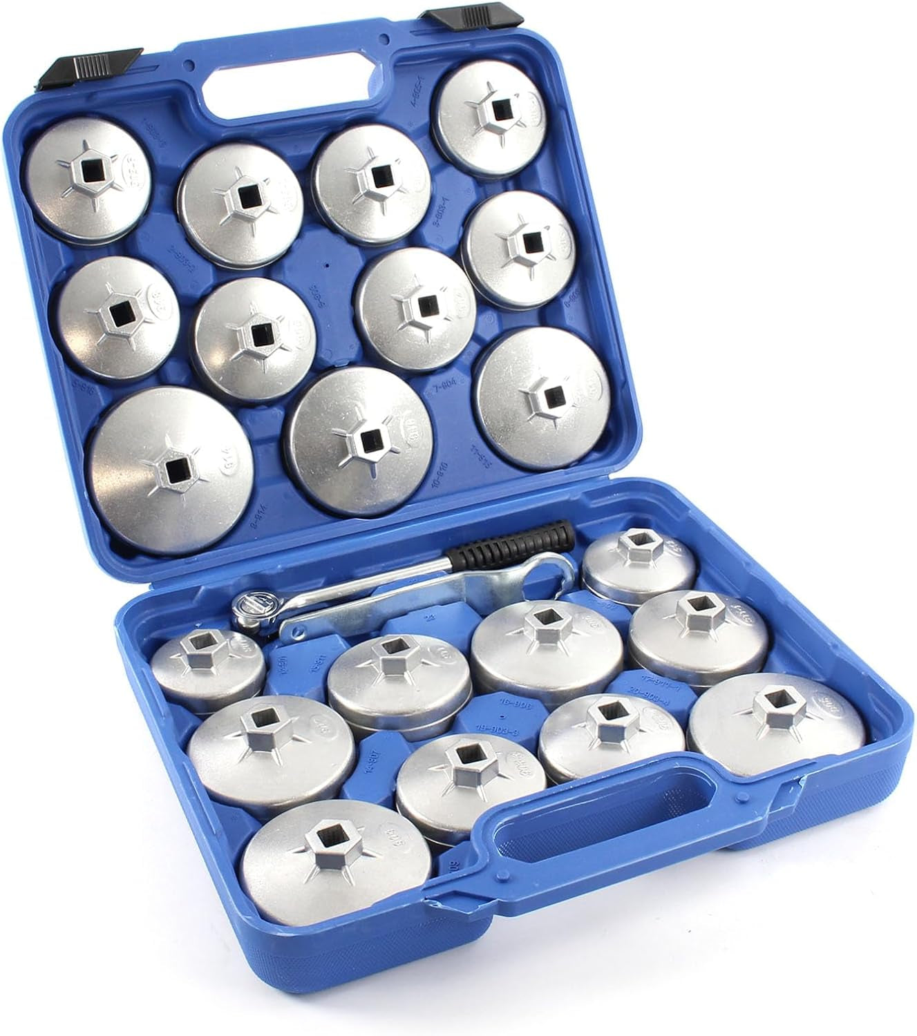 Juego De 23 Llaves De Vaso Para Filtro De Aceite Aluminio Herramientas Set Coches Vehículos