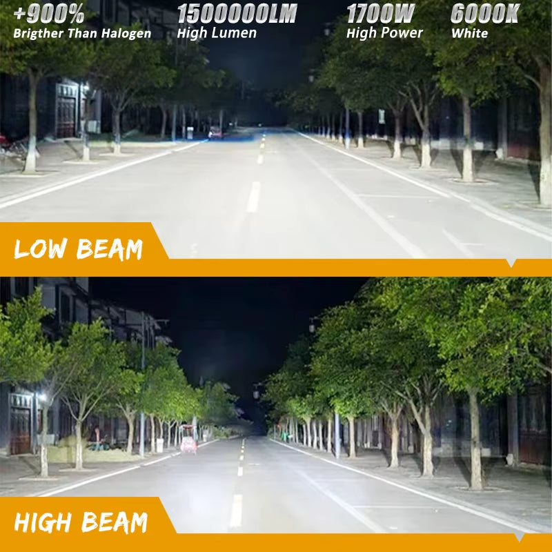 D3S D1S LED Car Headlights Bulb 1700W 1500000LM D2S D4S D2R D4R 9570 CSP Chips D1R D2 D3R D4 Turbo LED Auto Lamps 6000K 12V 24V