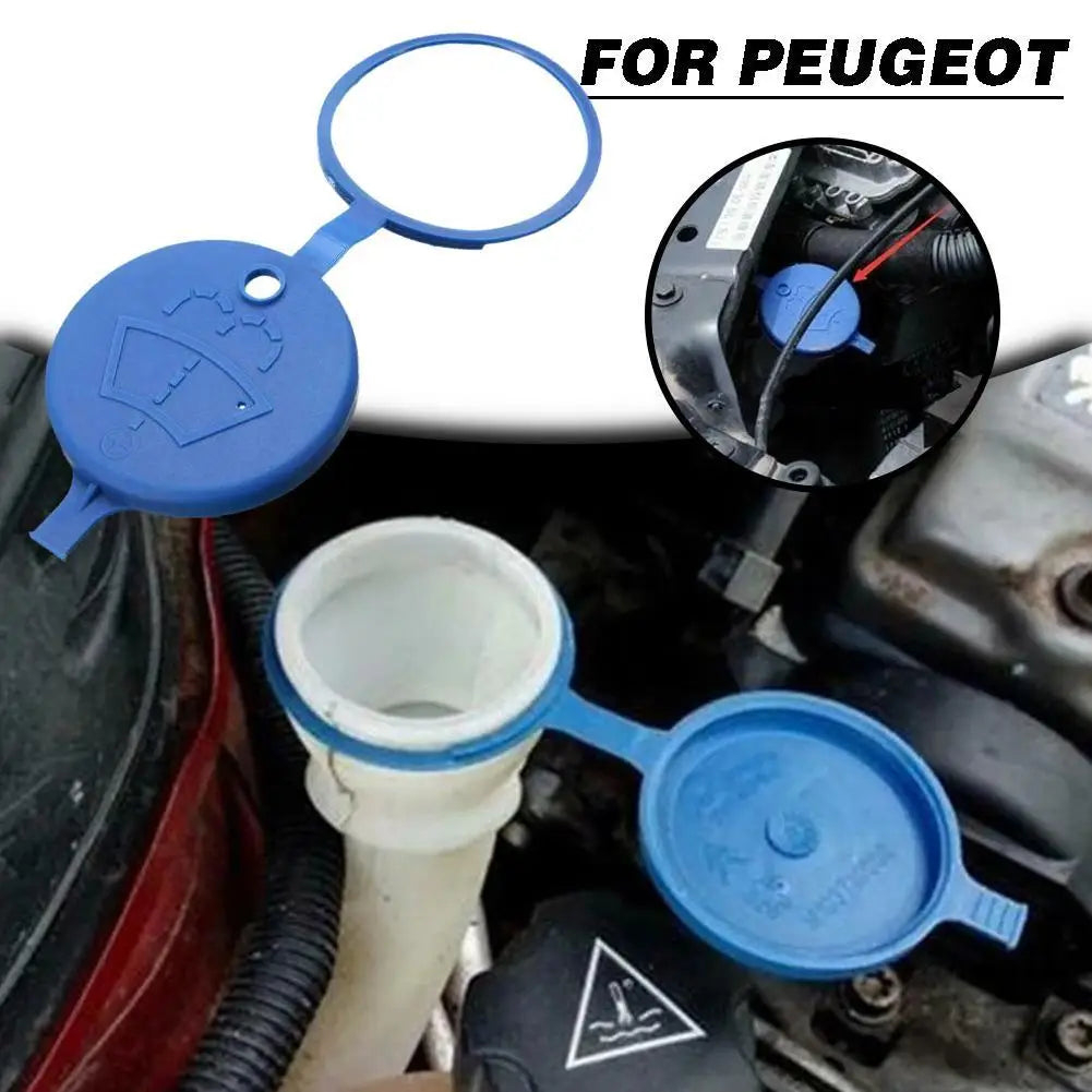 Car Windshield Wiper Washer Fluid Reservoir Cap Water Tank Bottle Lid Cover for Peugeot 206 207 306 307 408