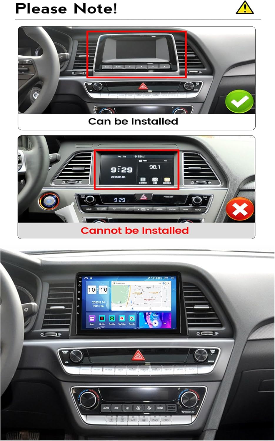 Radio Estéreo Para Automóvil Android 12.0 Con 4G 5G Wifi DSP SWC Carplay Para Hyundai Sonata 7 2015-2019 Navegación GPS Por Satélite Reproductor De Video Multimedia MP5 De 9 '' Receptor F