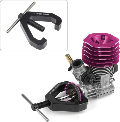 Extractor De Volante De Motor De Gas Nitro Negro Herramienta Extractora De Llave De Utilidad De Coche RC Herramientas Para Vehículos RC 1/10 Buggy Juguetes De Control Remoto