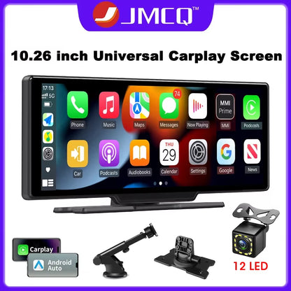 10.26 Inch IPS Screen Wireless Carplay Android Auto Support Reverse Camera Car Dashboard Monitor Bluetooth FM GPS Navigation