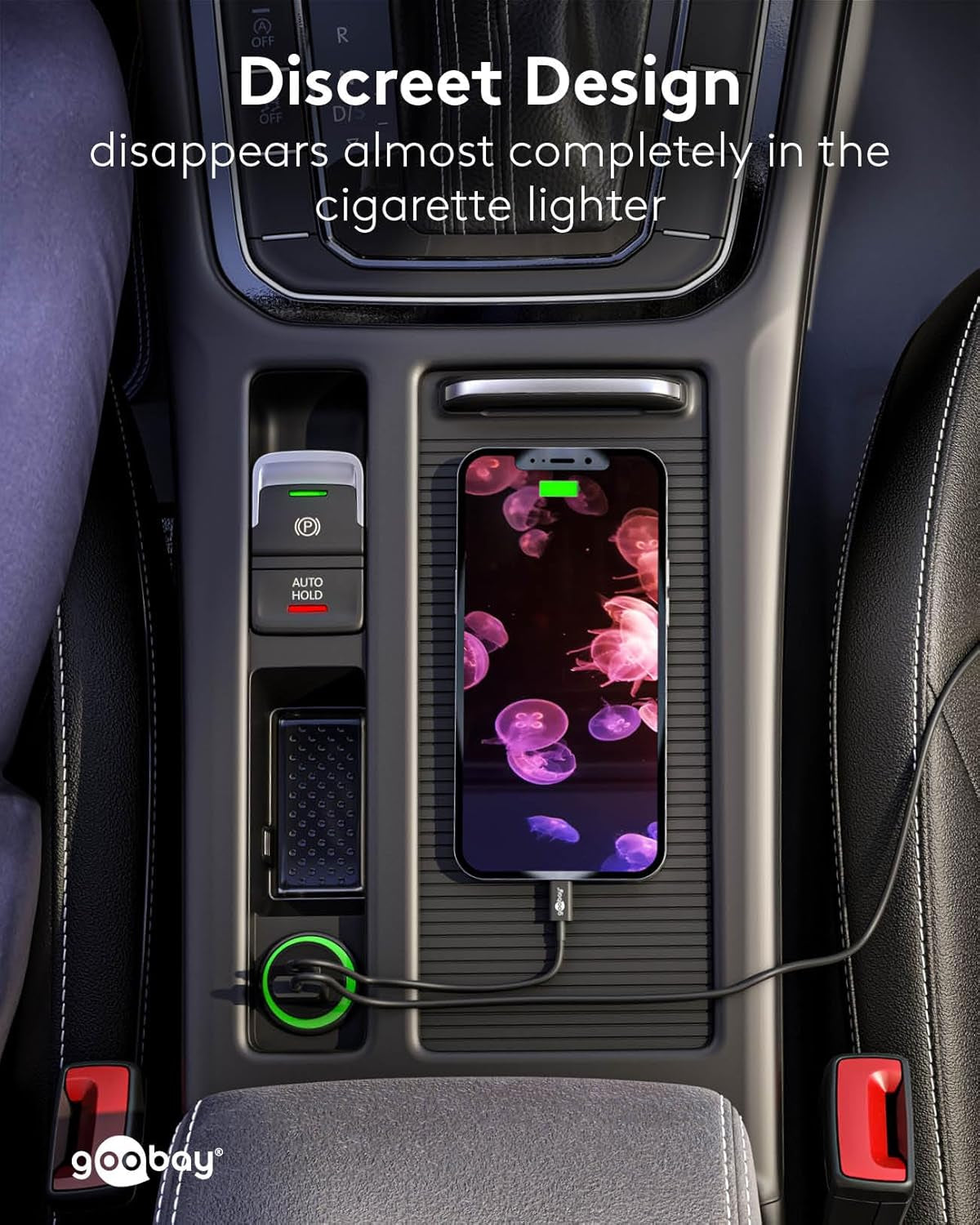 59705 Cargador De 2 Puertos Para Coche/Automóvil Con USB-C PD (Power Delivery), Mini Cargador De Mechero De Doble USB, Coche Y Camión (12V / 24V), 30W